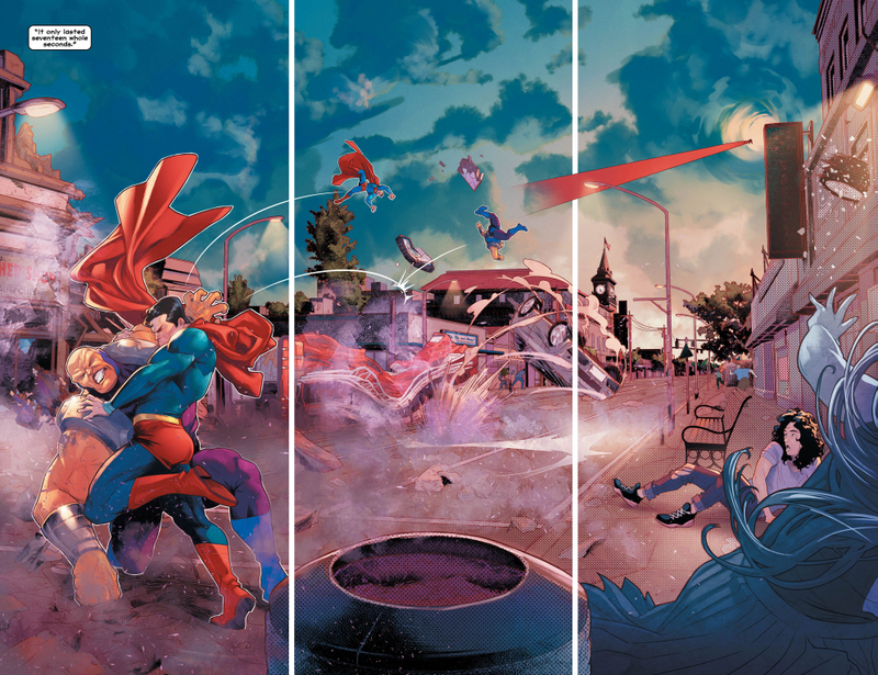 A super-scuffle upends the quiet town where Naomi lives.